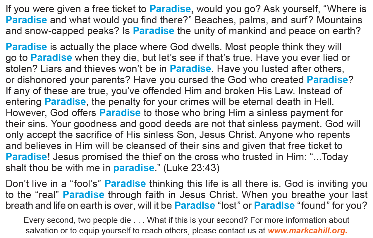 Paradise-wording