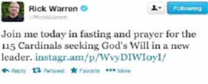 Rick Warren Tweet