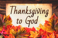 Thanksgiving to God