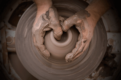 Potter-and-clay